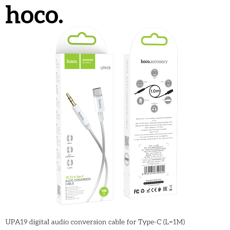 Hoco AUX Cable with Type-C to 3.5mm