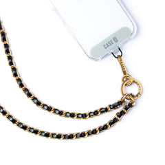 Leather Chain & Metal Chain Crossbody Strap