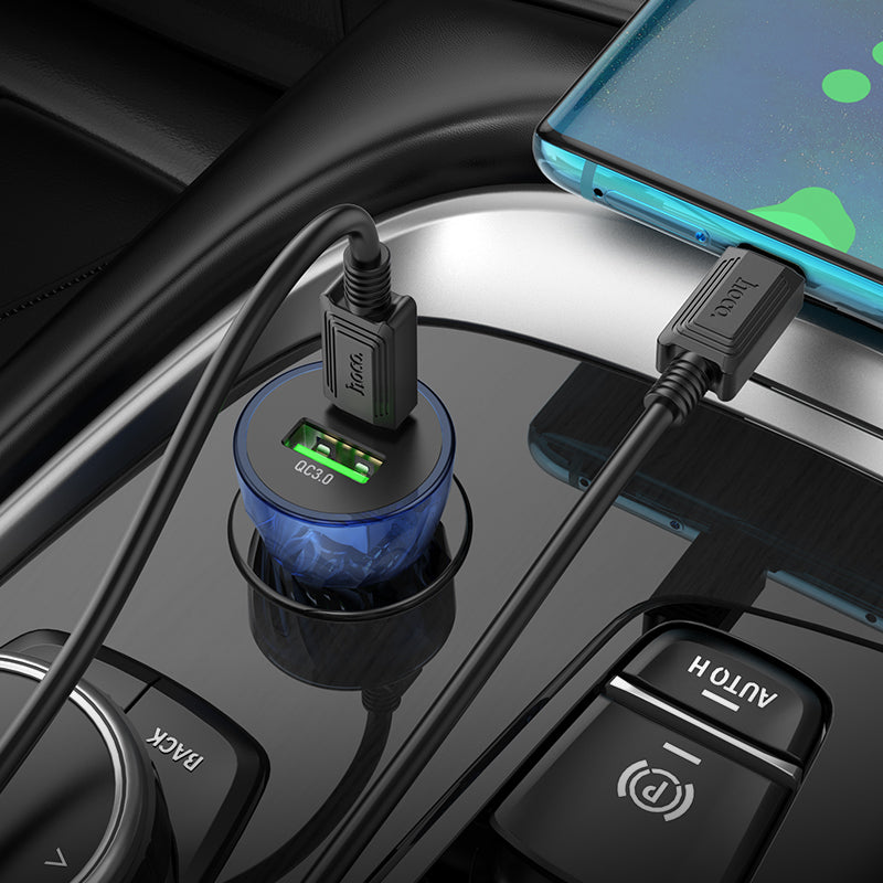 HOCO CAR CHARGER WITH TYPE-C CABLE