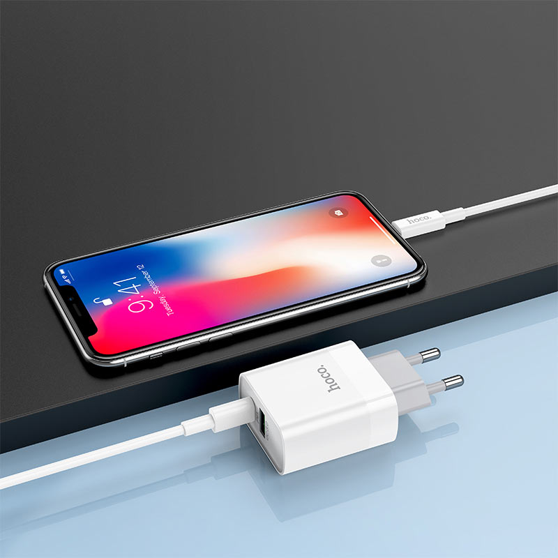 Hoco Dual Charger With lightning Cable