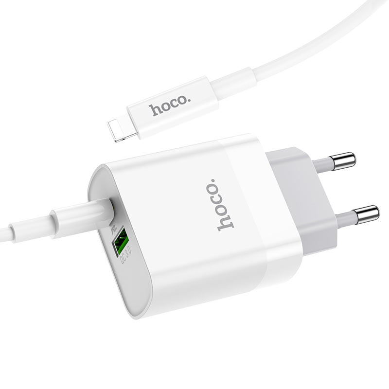 Hoco Dual Charger With lightning Cable