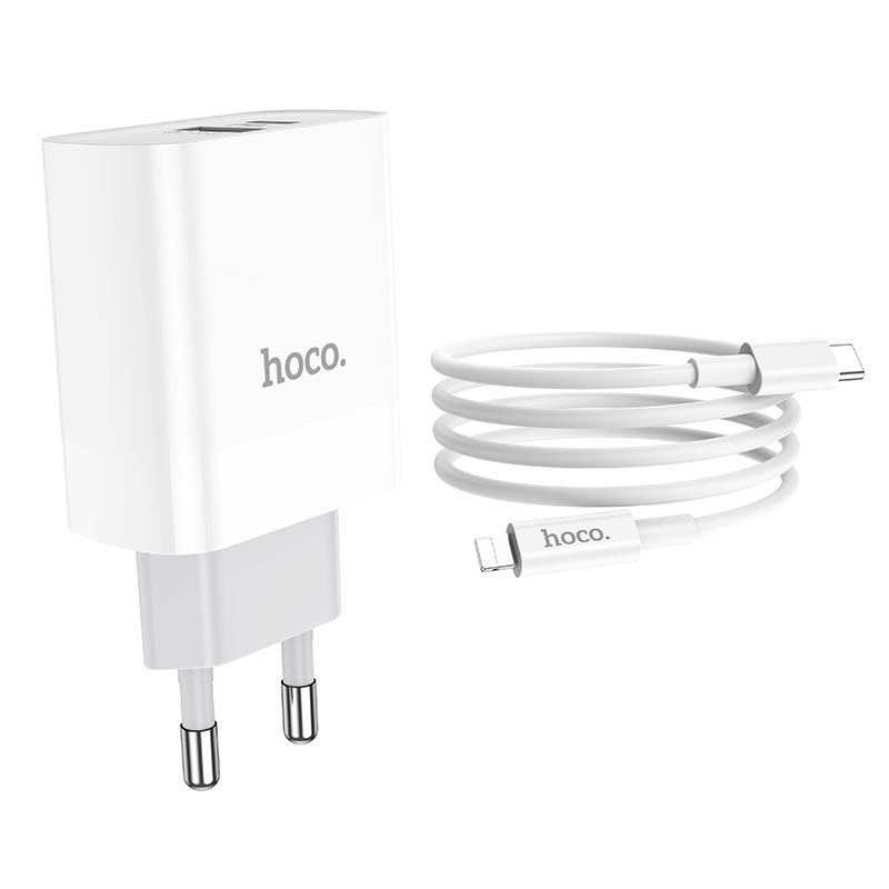 Hoco Dual Charger With lightning Cable