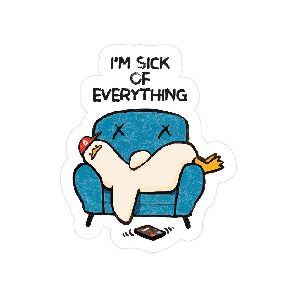 Tired Ducky Illustration