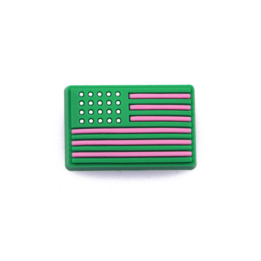 Pink & Green American flag